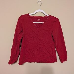 J. Jill Women's Red Long Sleeve Top